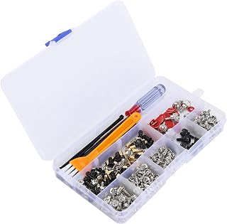 Computer Screws Assortment Kit, High Quality Zinc Plated Steel Replacement Screws for Motherboard, Hard Drive, Cooling Fans, PC Installation, Laptop, Maintenance Repair