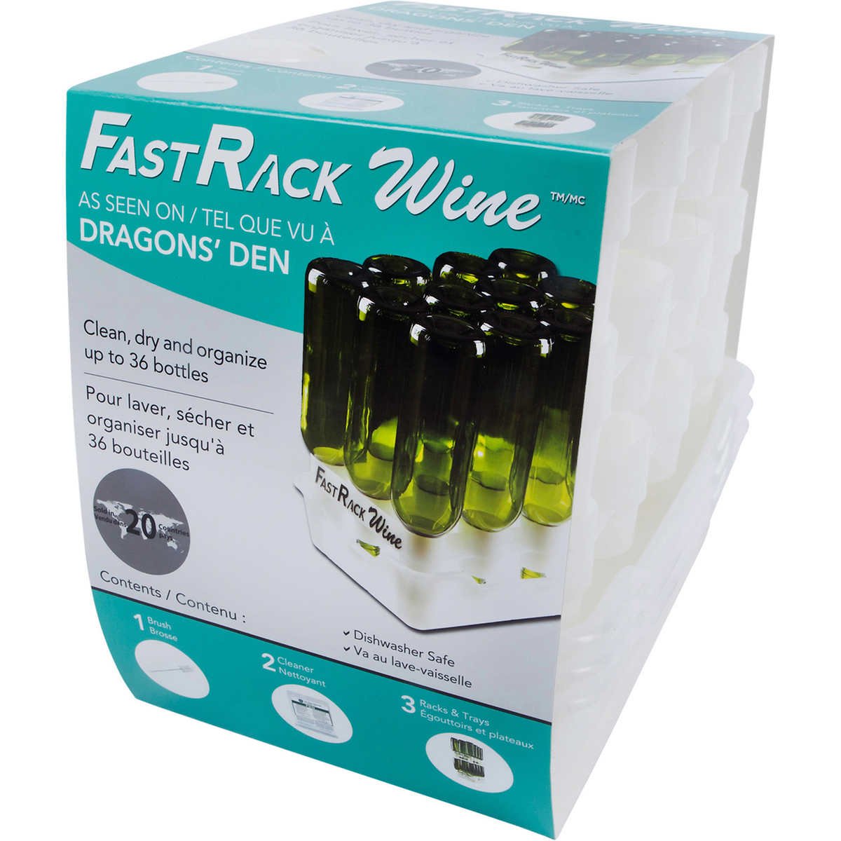 FASTFERMENT - 12-Bottle Drying Rack & Tray| Bottle Drying Tree Alternative | Dry