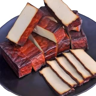 Smoked Tofu（410g/14.2oz,2Packs/bag）Baked Tofu Made with Dried Soy Beans Fried Tofu For Asian Style Vegetarian Dishes Teriyaki Flavor Bean Curd Marinated Miso Chickpea Sprouted Pumfu Bites
