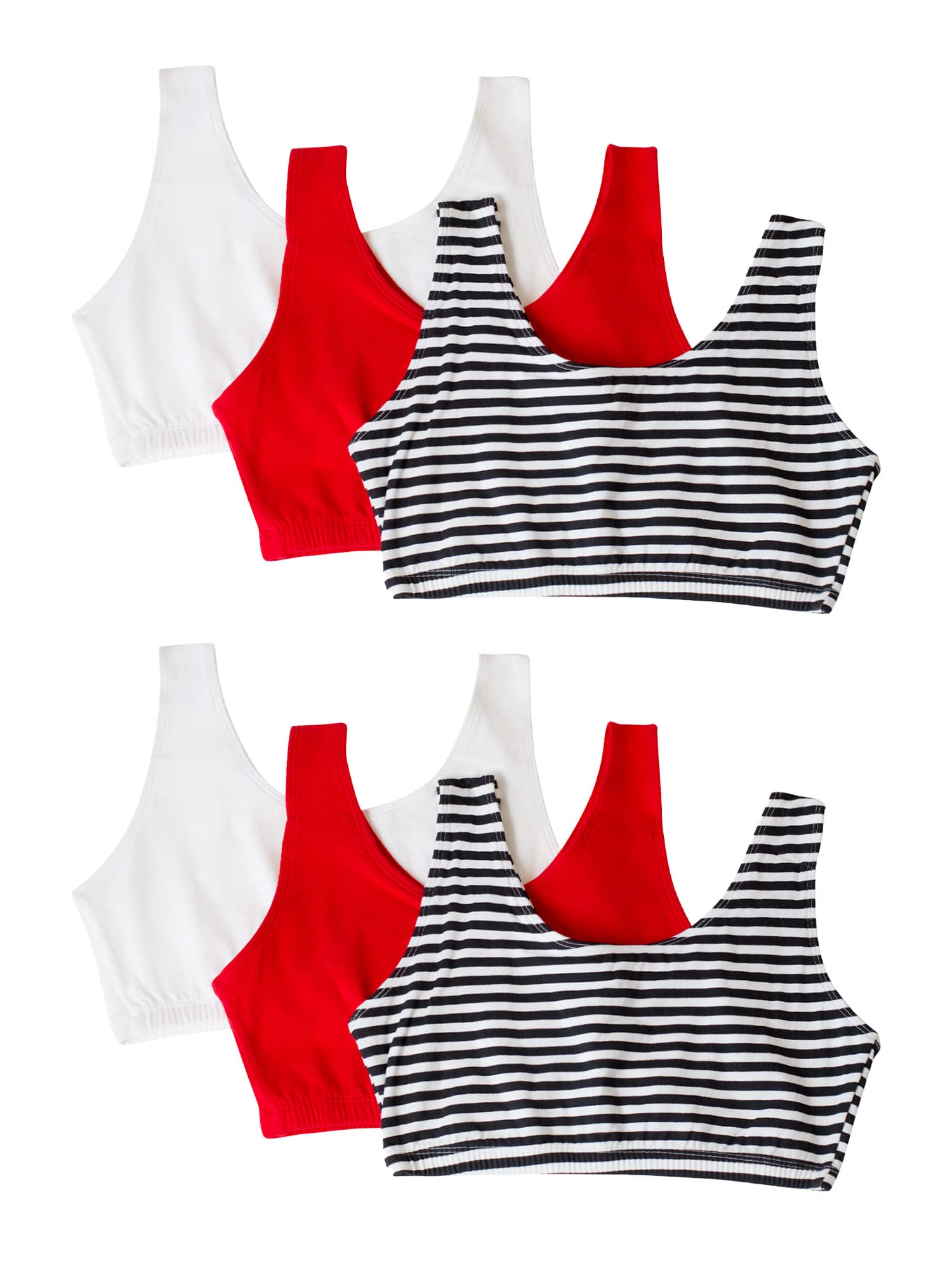 Fruit of the Loom Women's Built Up Tank Style Value Pack Sports Bra (Pack of 4)
