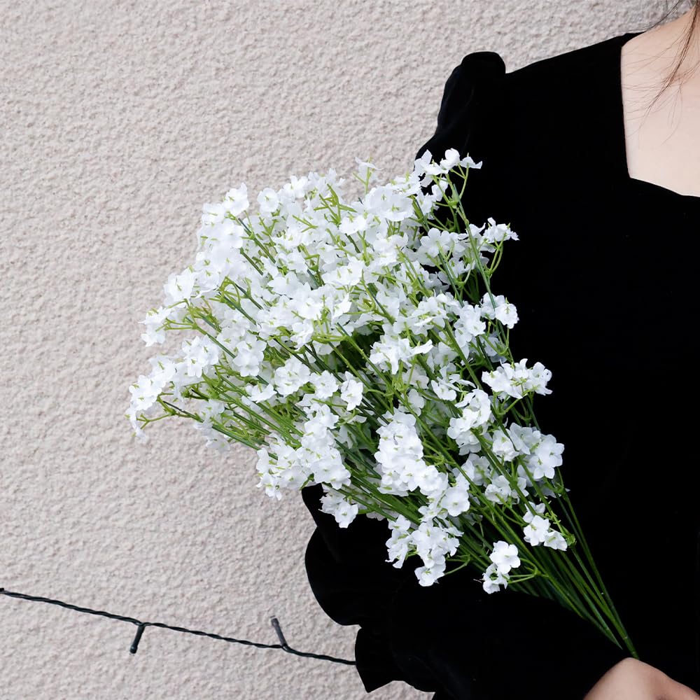 White Silk Gypsophila Artificial Flowers for Proposal Arrangement Home Wedding D