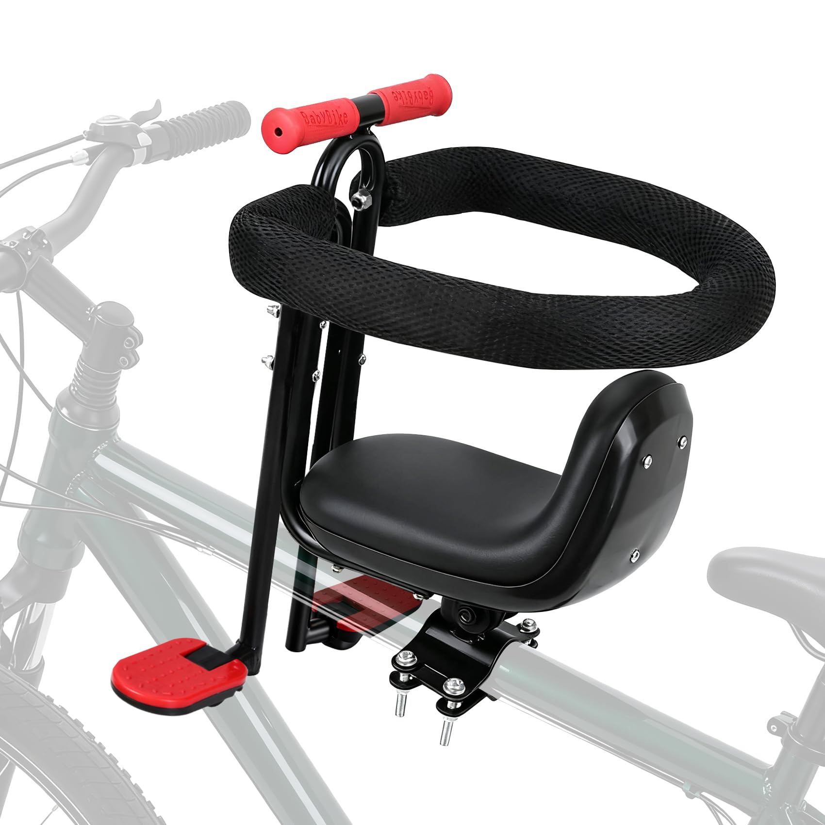 FRTUI Child Seat for Bike, for 2-5 Years, Compatible with All Adult MTB | Front-