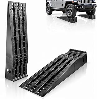 VEVOR Car Ramps, 2 PCS 13000 lbs GVW Capacity, 6.3 in Lift Height, Portable High Profile Car Service Ramps for Home Garage Maintenance and Oil Changes, Heavy Duty for Truck SUV Vehicle Repair, Black