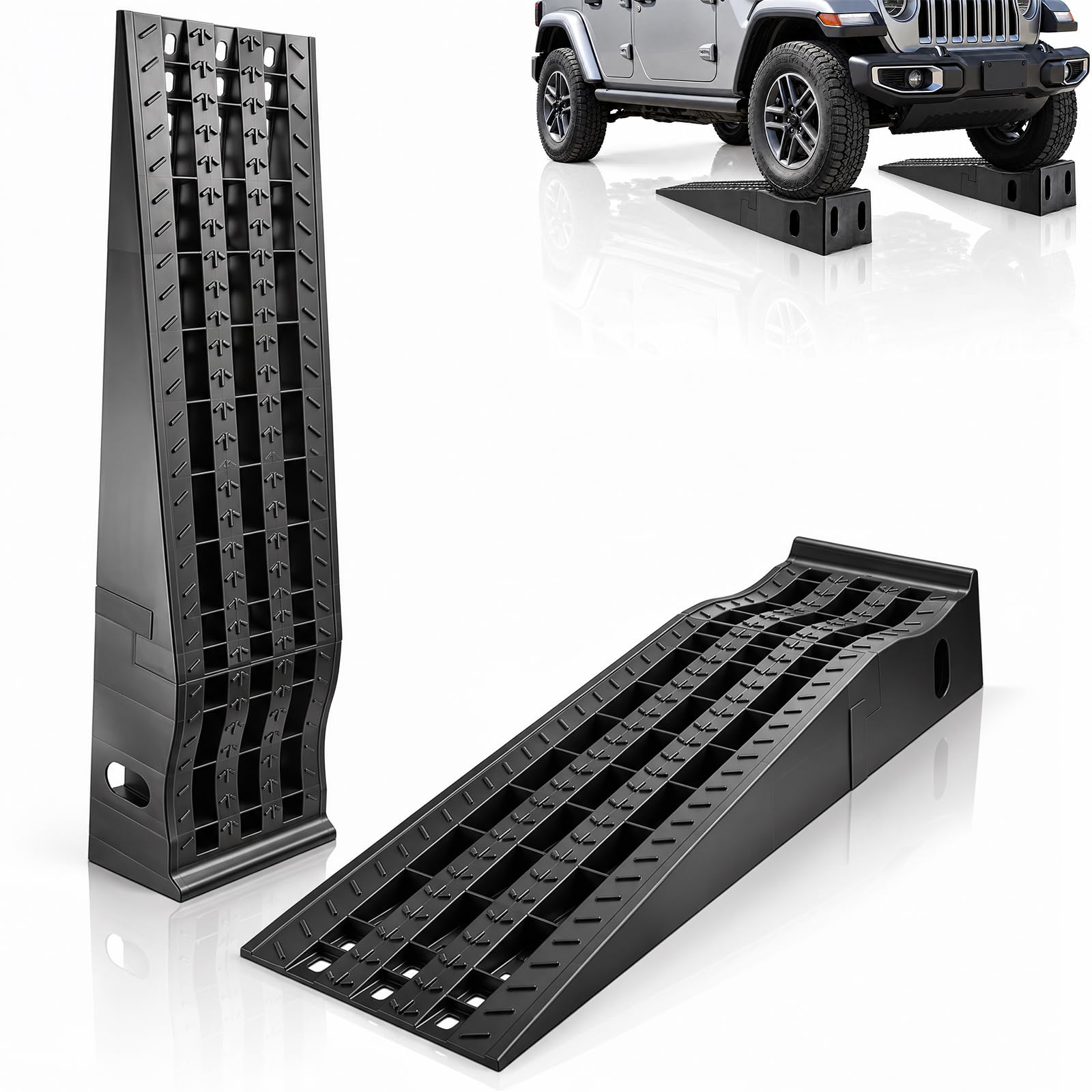 VEVOR Car Ramps, 2 PCS 13000 lbs GVW Capacity, 6.3 in Lift Height, Portable High