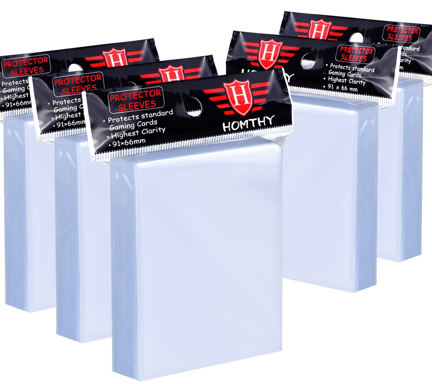 500 Counts Card Sleeves for Trading Cards, Soft Penny Card Sleeves Clear Plastic