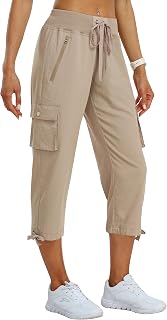 MoFiz Women's Cargo Pants Loose Fit Casual Hiking Lightweight Quick Dry Travel Summer Pants for Women
