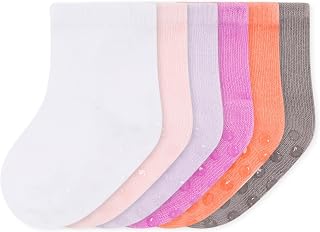 Bramble & Bear confezione da 6/12 Calzini unisex per bambini - Calzini antiscivolo per bambini con struttura in morbido cotone - Blu e rosa assortiti in taglie da 0 a 5 anni