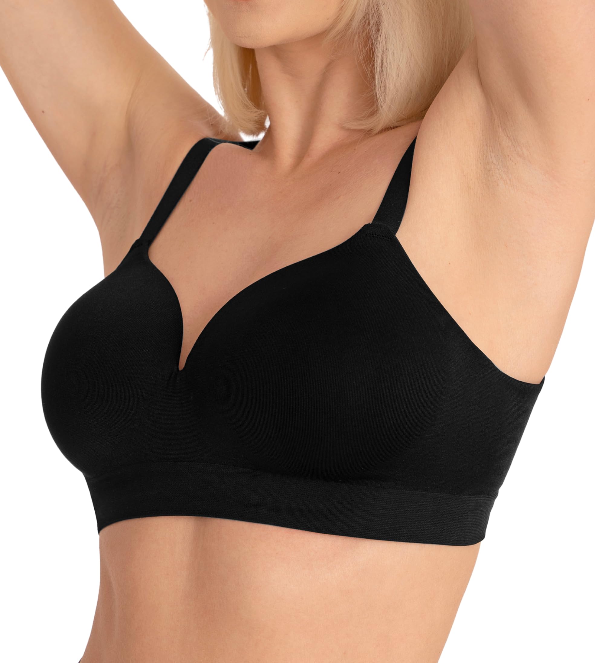 Conturve Bras for Women - ランジェリーブラ、サポート付き女性用ブラレット、アンダーワイヤーなし プラスサイズブラ 女性用