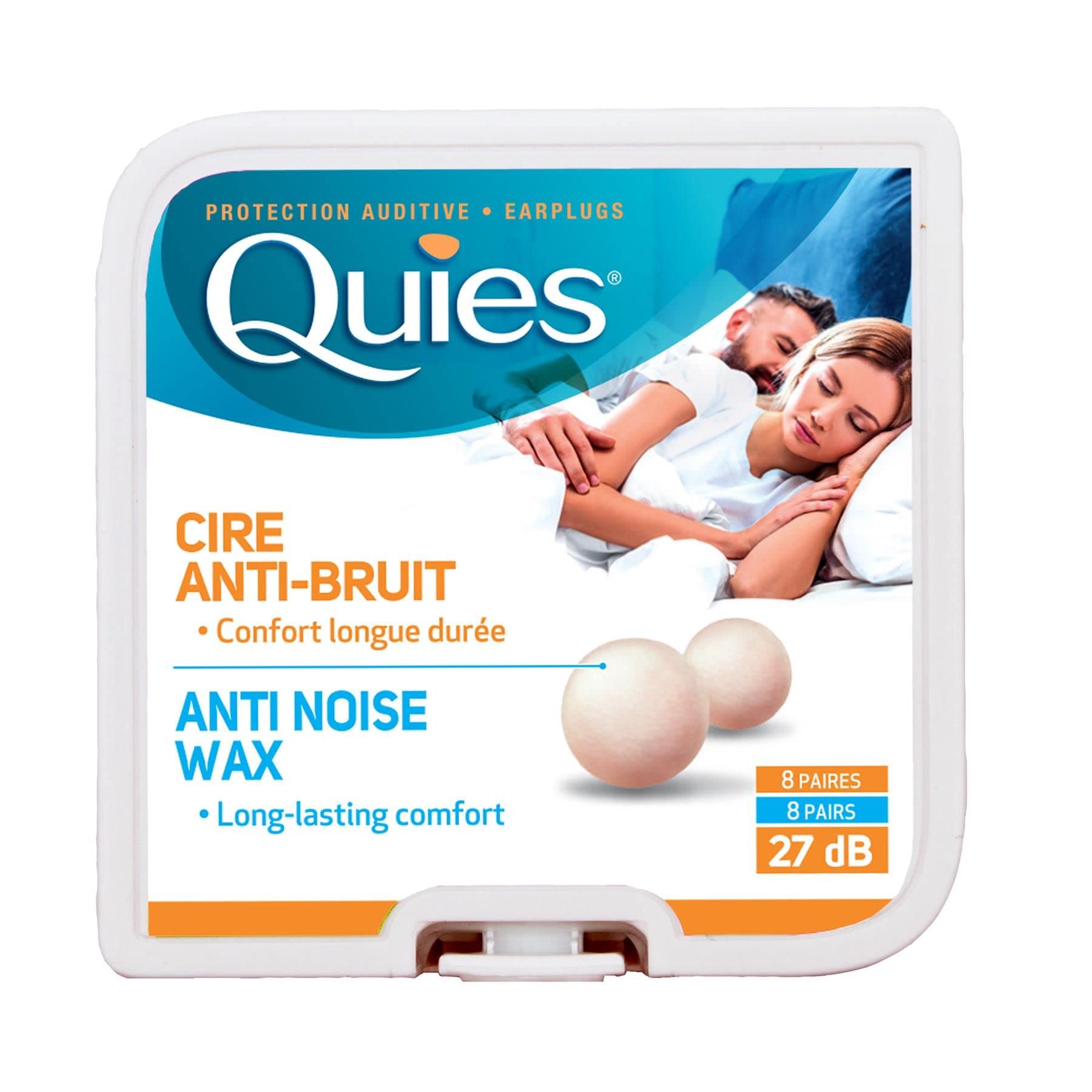 Caswell-Massey Quies Earplug Natural Wax, 8-Pairs