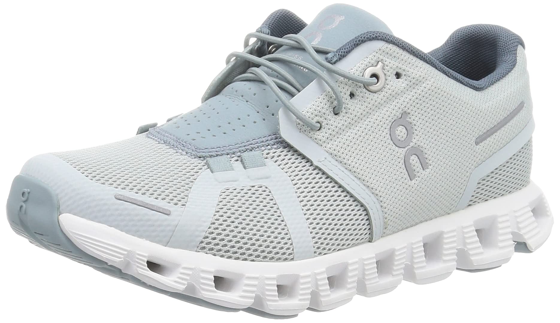 On Women's Cloud 5 Sneakers, Surf/Cobble, Blue, 10 Medium US