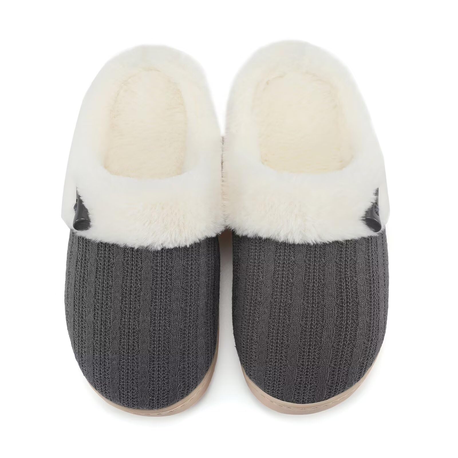 NineCiFun Damen Hausschuhe Winter, Plüsch Memory Foam Pantoffeln