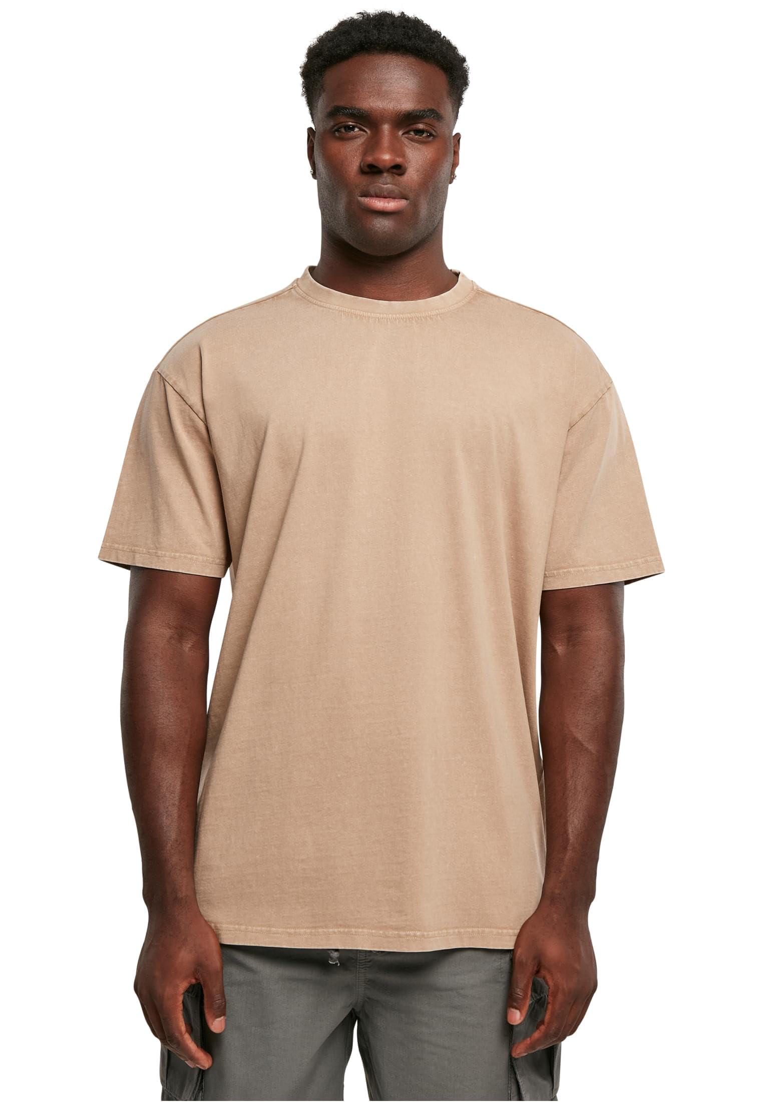 Build Your Brand Acid Washed Heavy Oversized Tee Men's T-Shirt