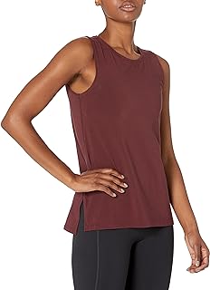 Amazon Essentials Women's Soft Cotton Loose Fit Yoga Tank Top (Available in Plus Size)