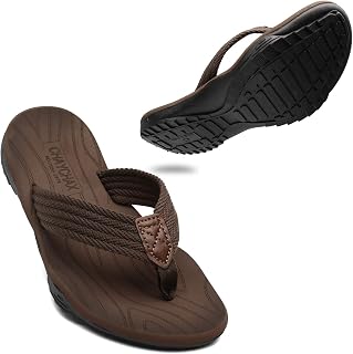 ChayChax Men's Sports Flip Flops Beach and Pool Sandals Soft Slippers Non-Slip Summer Flip Flops