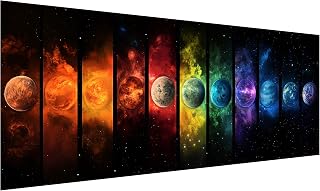 Kaliosy 5D Diamond Art Kits for Adults Planet, Large Size DIY Universe Diamond Painting Full Round Drill Crystal Art - Craft Cross Stitch Embroidery for Home Wall & Office Decor 11.81x31.5 inch