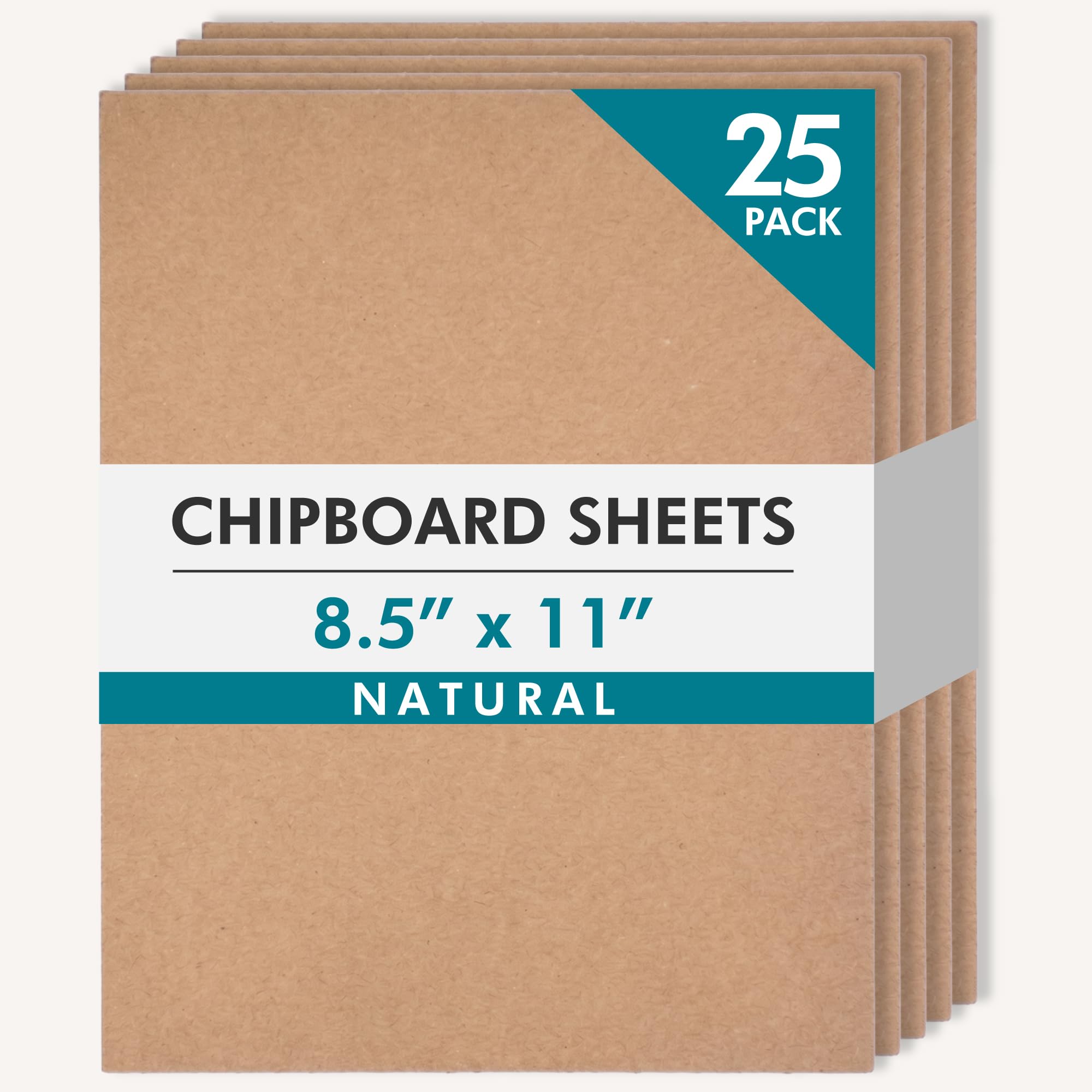 Grafix Medium Weight Chipboard – 8.5"x11", Natural Acid-Free 0.057” Sheets, Crea