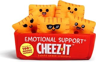 Emotional Support Pals Cheez-It, Cute Stuffed Animals by Relatable | Squishy Toys and Plushies, Great Gift Ideas for Loved Ones of All Ages, Includes 5 Plushies with Carrying Basket