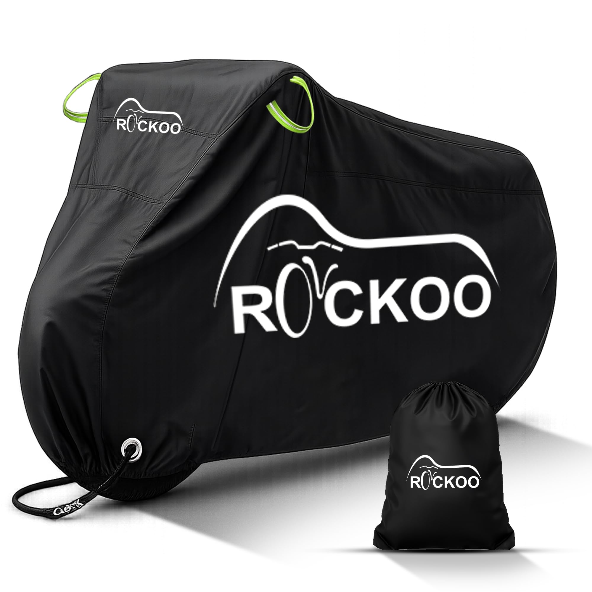 Rockoo Bike Cover for Outdoor Storage for 2 Bikes Heavy Duty 210D Oxford Fabric 