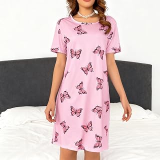 Women's Night Dress Loose Fit Casual Comfortable Wear at Home or Summer