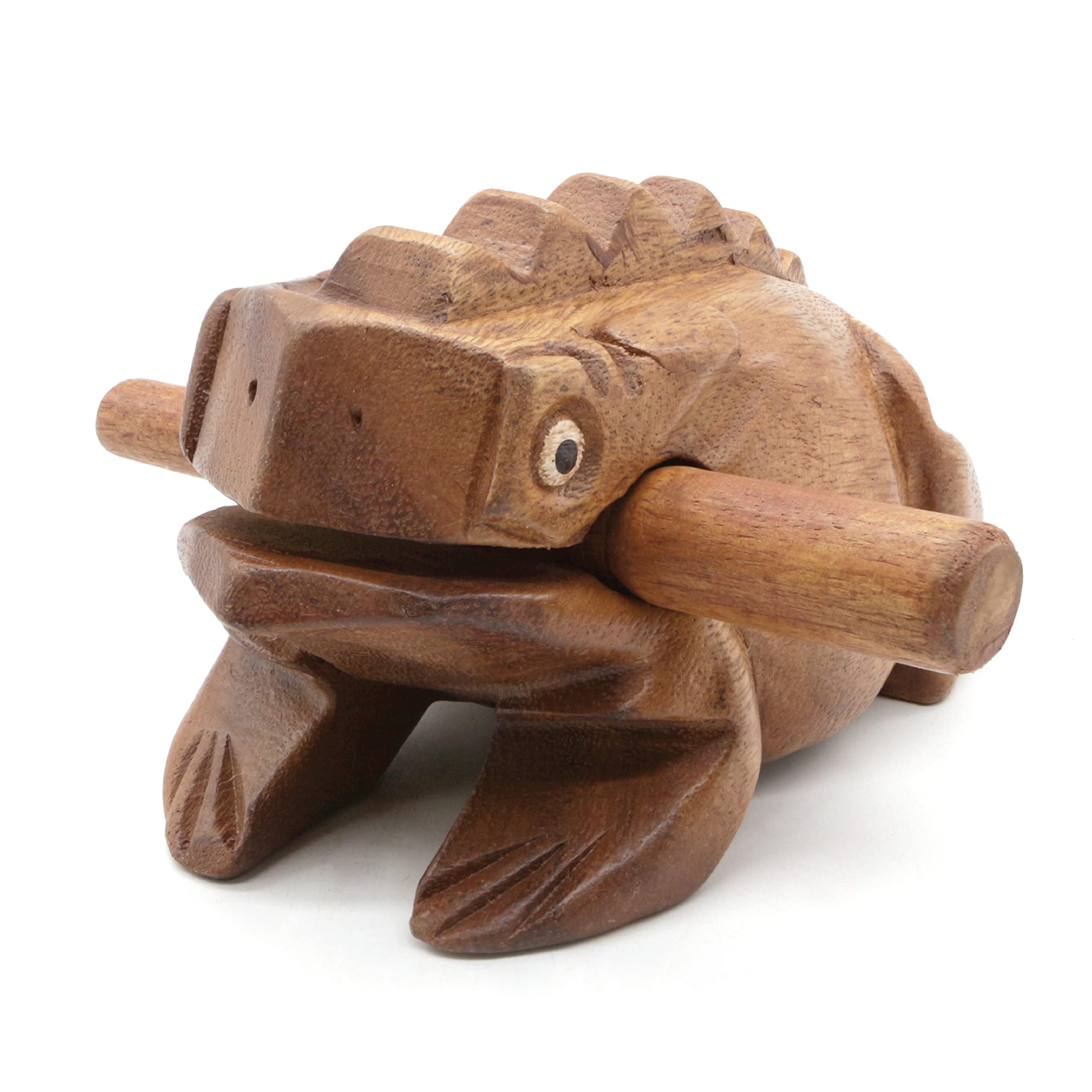 BSIRI 5" Wooden Frog Rasp - Musical instruments of Africa Frog Rasp Super Guiro 