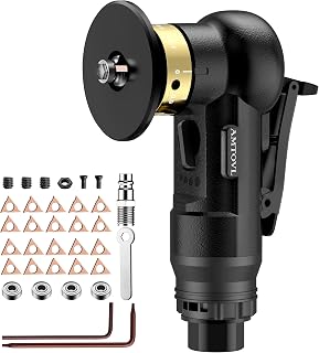 AMTOVL Pneumatic Chamfering Tool, Mini Air Chamfer Tool W/ 10C & 10R Blades | Chamfer Tool with 10 C-Angle & 10 R-Angle Blades, 45° 30000 RPM Chamfering Tool for Metal and Wood with 1/4" Air Inlet