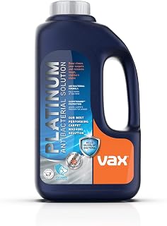Vax Platinum Antibacterial 1.5L Carpet Cleaner Solution, Stain Remover Shampoo, Citrus Burst Scent, Removes 99.9 percent of bacteria, Neutralises Pet Odours, 1-9-142404, Blue