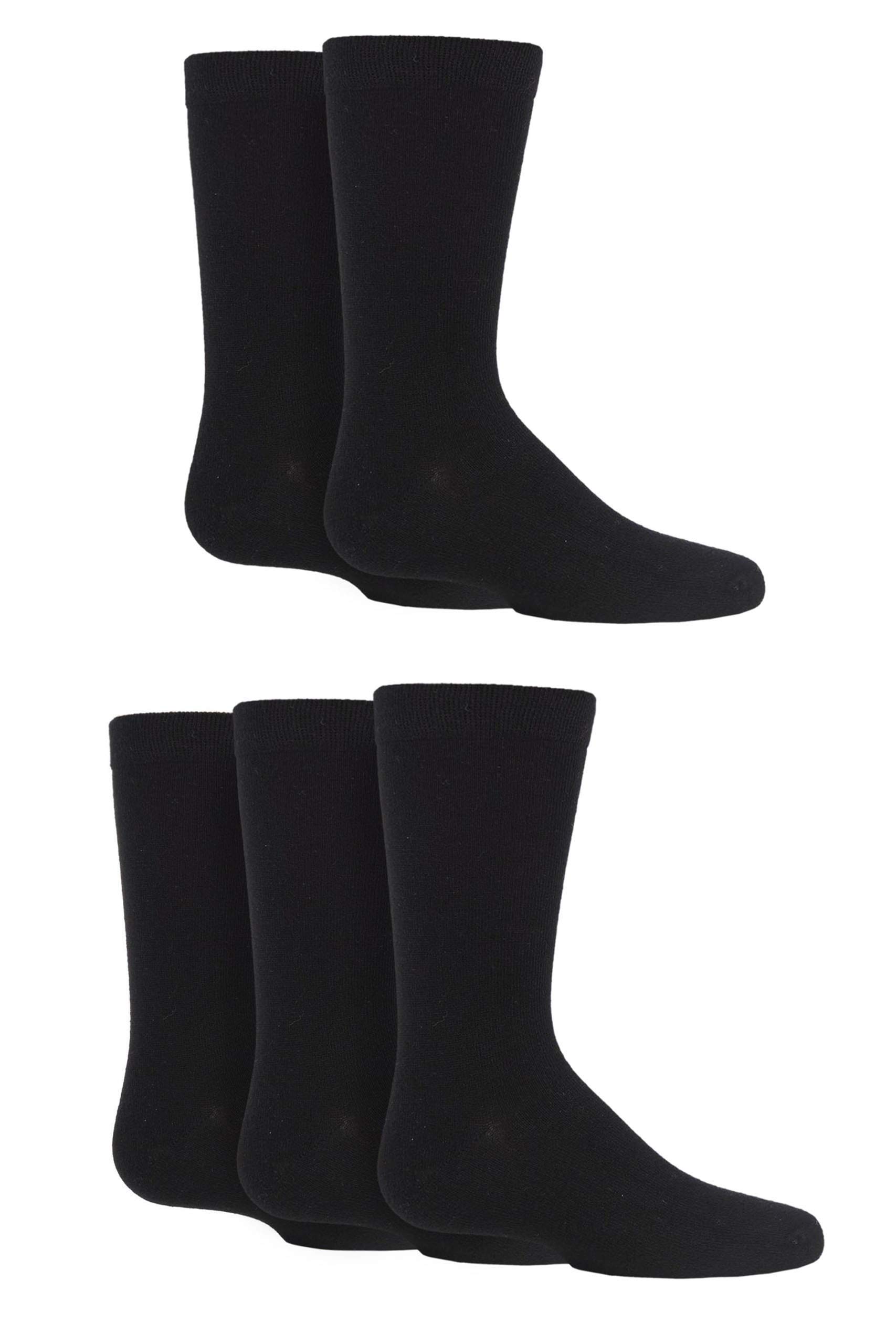 SockShop Boys and Girls Plain Bamboo Socks with Comfort Cuff and Handlinked Toes