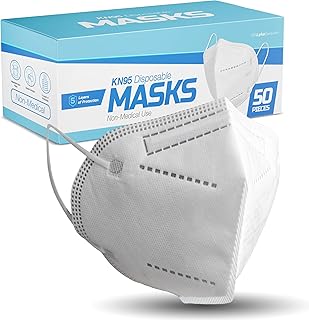 Lyka Distribution KN95 Face Masks - 50 Pack - 5 Layer Protection Breathable KN95 Face Mask with Comfortable Elastic Ear Loop
