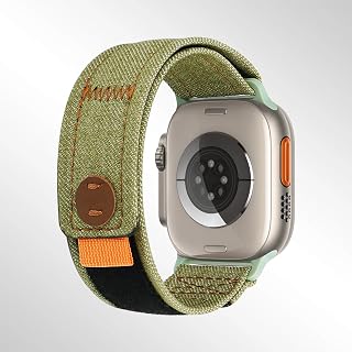 Vintage Soft Denim Canvas Watch Band Compatible with Different Sizes of Apple Watch Band Including 42mm 42mm 45mm 49mm Compatible with iWatch Series 11/10/9/SE/8/7/6/5/4/3/2/1;
