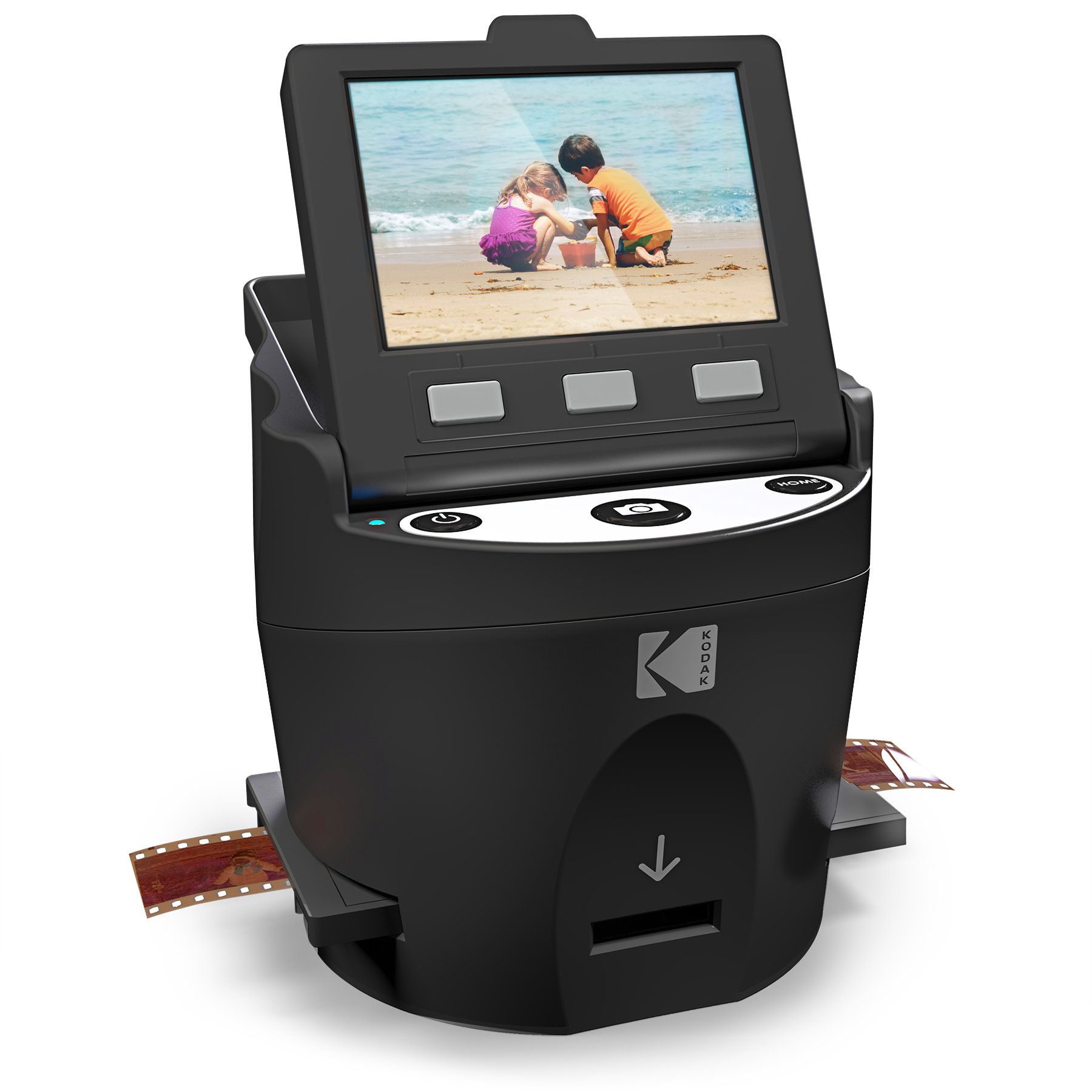 KODAK SCANZA Film & Slide Scanner, 3.5" LCD, 35mm, 126, 110, Super 8 & 8mm | Con