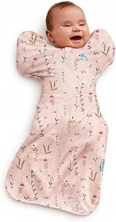 Love To Dream Swaddle Up, S, 3.5–6kg, Posy Mini, 1.0 Tog | Arms Up Swaddle Helps Baby Self-Soothe and Sleep Longer, Secure Fit Helps Calm Startle Reflex, Newborn Essentials