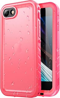 SPORTLINK Cover for iPhone SE3/SE2/7/8 Waterproof 360 Degree Shockproof, Pink
