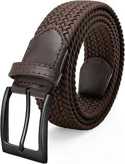 Men's Golf Belt, Stretch Braided Elastic Belt for Casual Wear