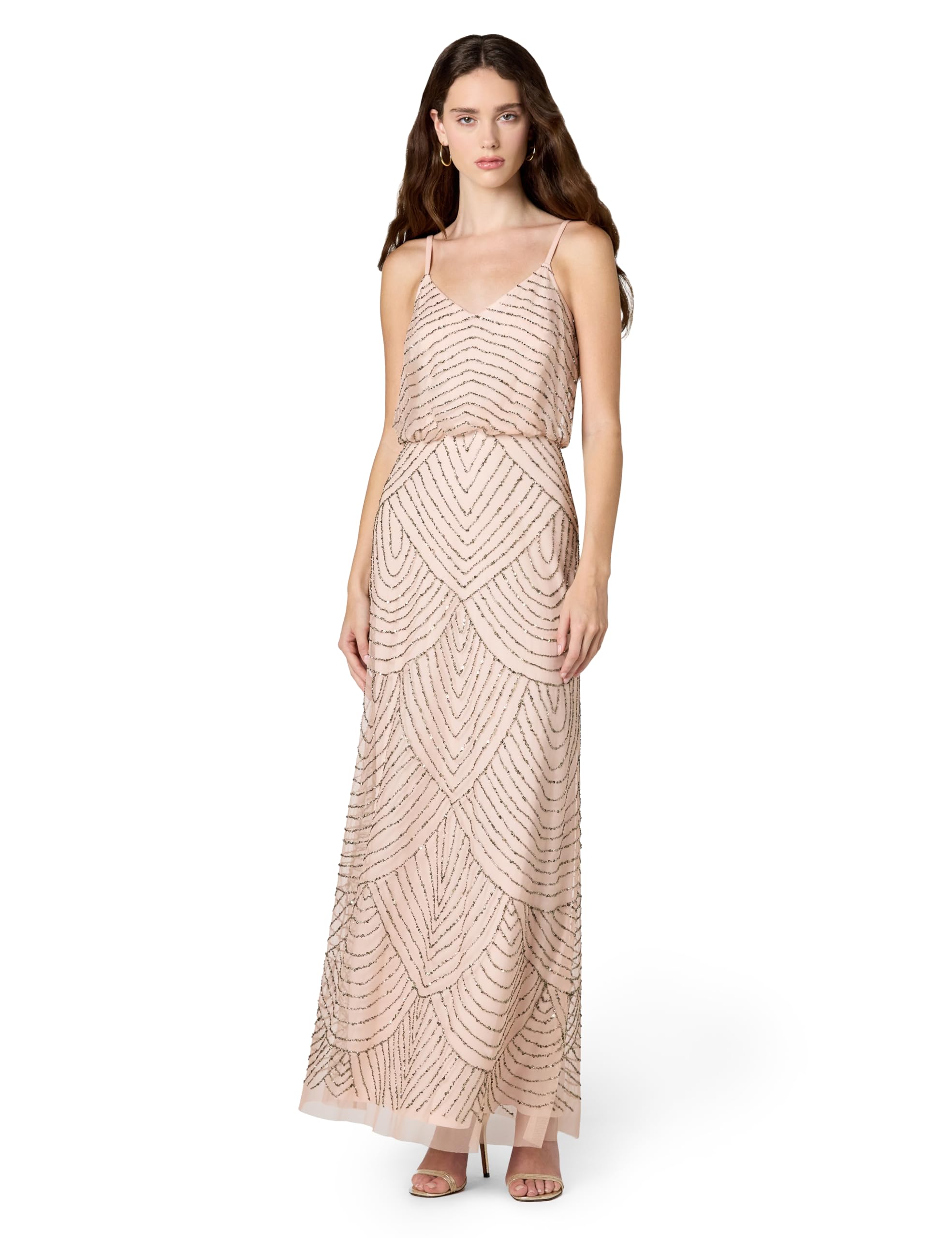 Adrianna Papell Women's Blouson Dress, casis