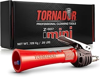 Tornador Z-007 Mini | Compact High-Pressure Car Cleaning Tool | Ergonomic Design Speeds Up Interior Detailing | Works with Air Compressor | Powerful &amp; Portable