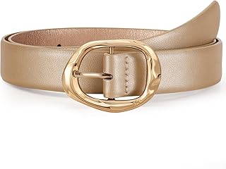 Women Leather Belt for Jeans Pants Ladies Casual Waist Belt Fashion Faux Leather Women Belt 1.18“ Width