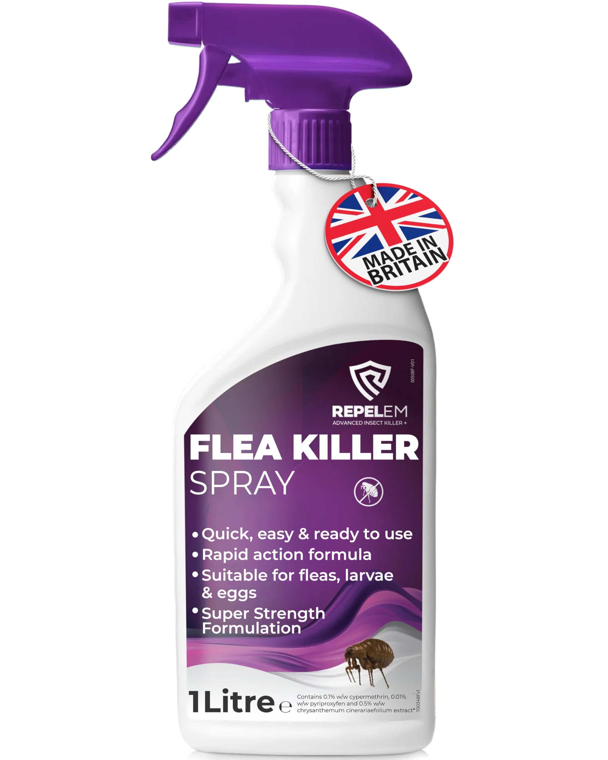 REPELEM Flea Spray for The Home - Household Killer, Kills Eggs & Larvae 1L | Pro