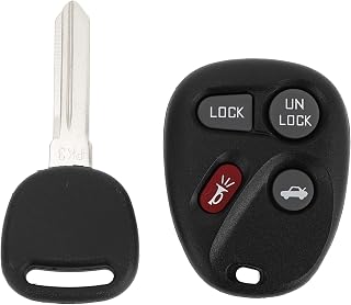 X AUTOHAUX KOBLEAR1XT Keyless Entry Remote Key Fob for Chevrolet Express | 315MHz, for GMC Savana 1500 2500 3500 2003-2007, 46 Chip, 4 Button, Ignition Transponder Key