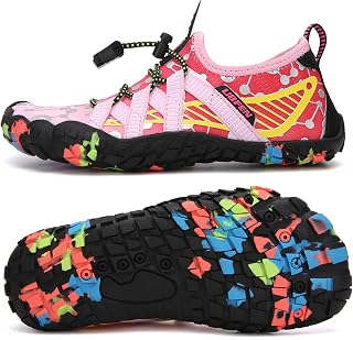 UBFEN Chaussures aquatiques pour enfants, garçons et filles, chaussettes aquatiques, pieds nus, plage, natation, piscine, séchage rapide, légères, tout-petits, petits et grands enfants