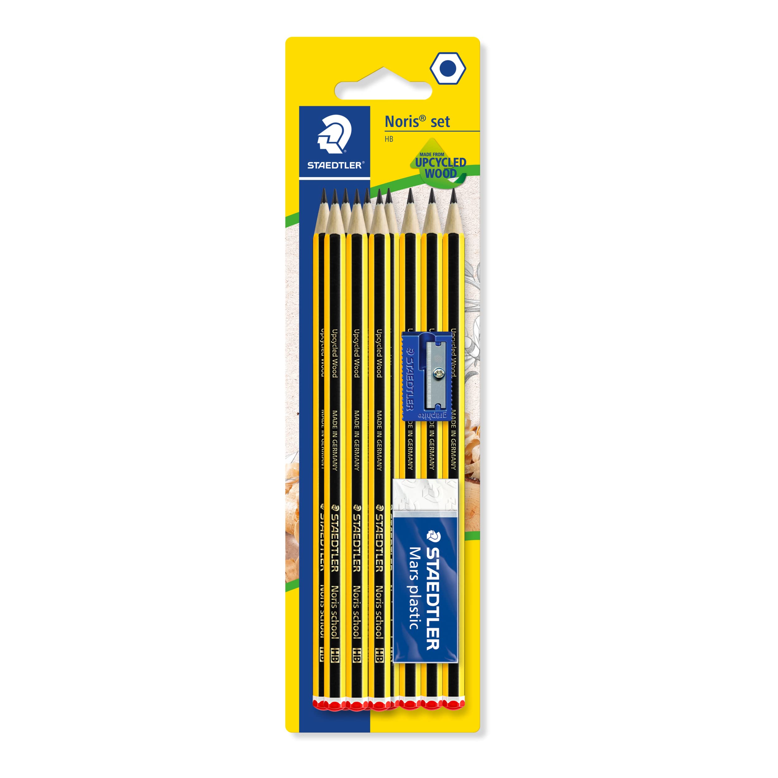 STAEDTLER 121S1BK10D Noris School Graphite Pencils - HB Degree (Pack of 10 Penci