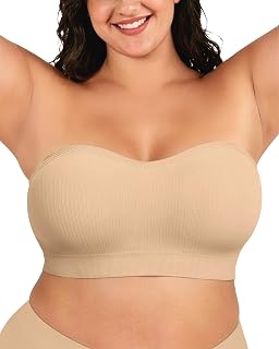 OEAK Womens Push Up Strapless Bras Wireless Seamless Plus Size Bra NDE L