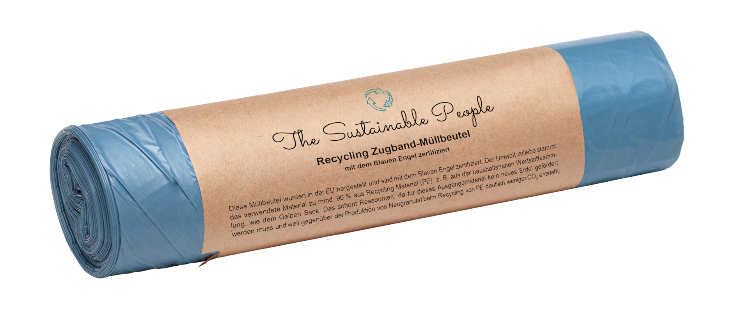 The Sustainable People 10 Recycled Drawstring Trash Bags 60L