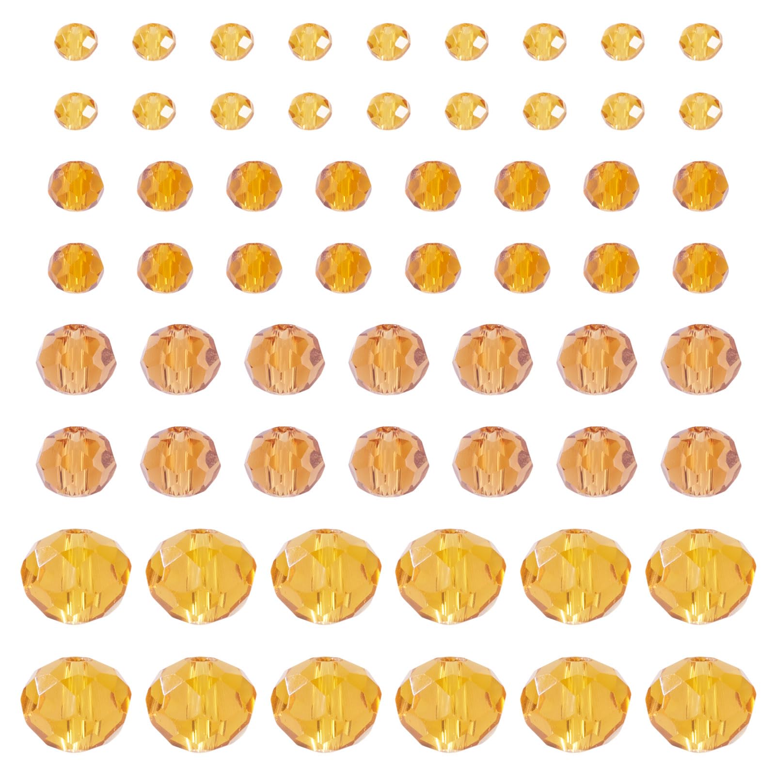 4 Strands Faceted Rondelle Glass Beads for Jewelry Making, Glass Spacer Beads fo