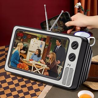 12” Screen Magnifier for Cell Phone-Retro TV Amplifier 3D HD Mobile Phone | Screen Magnifying Enlarger for Movies Videos Games, Screen Amplifier–Fit for All Smartphones (Technology Grey)