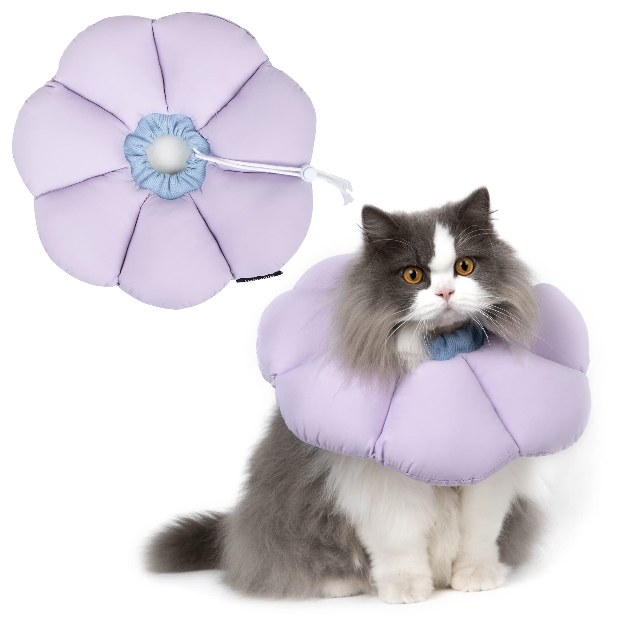 Cat Cone Collar,Cute Waterproof Cat Recovery Collar,Anti-Bite Lick Wound Healing