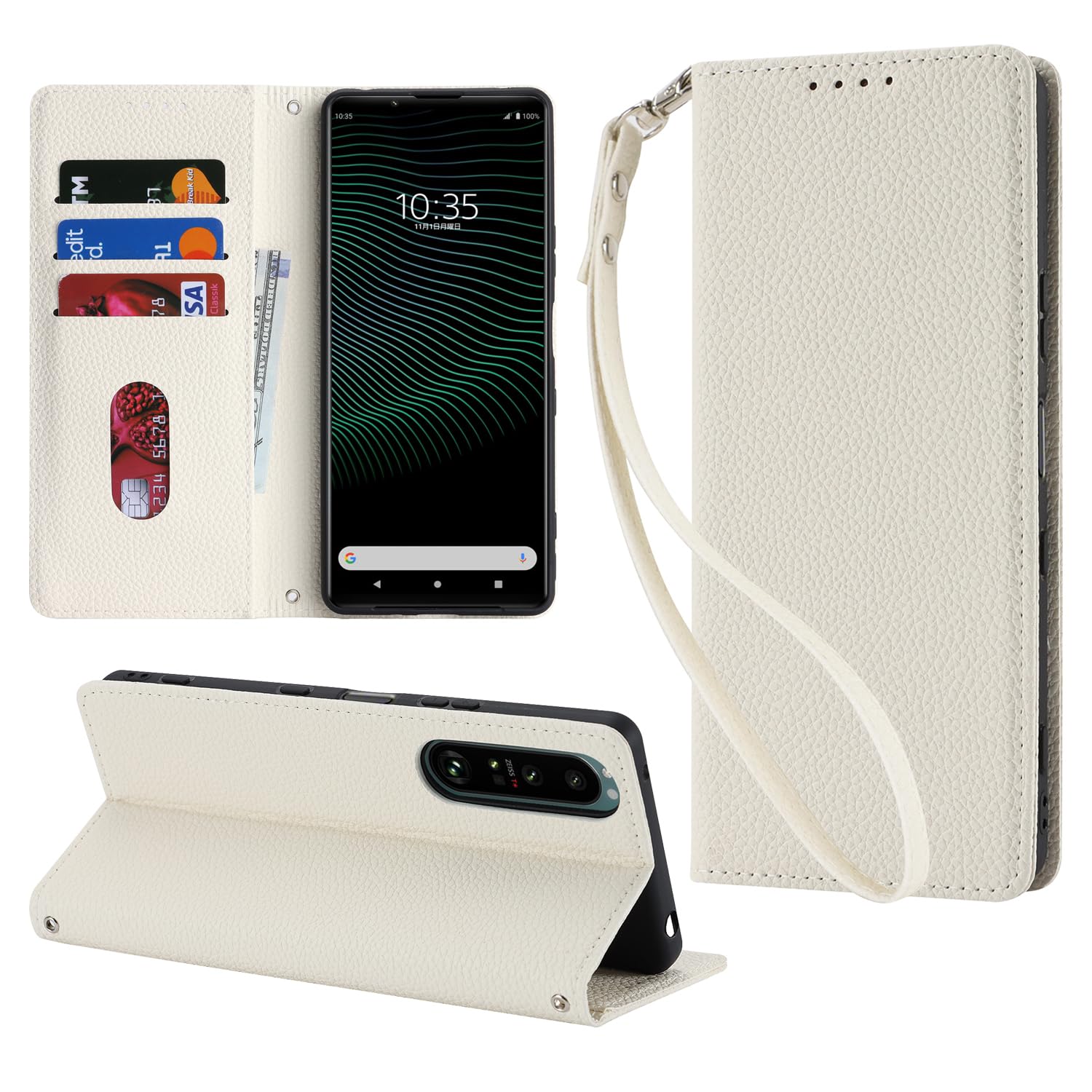 [Hamany] Compatible xperia 1 ii Case Notebook Type Xperia 1 ii Case Card Storage