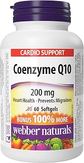 Webber Naturals Coenzyme Q10 (CoQ10) Supplement. 200 mg, 60 Softgels | Migraine Support, High Potency Antioxidant, For Heart Health & Cellular Energy Production