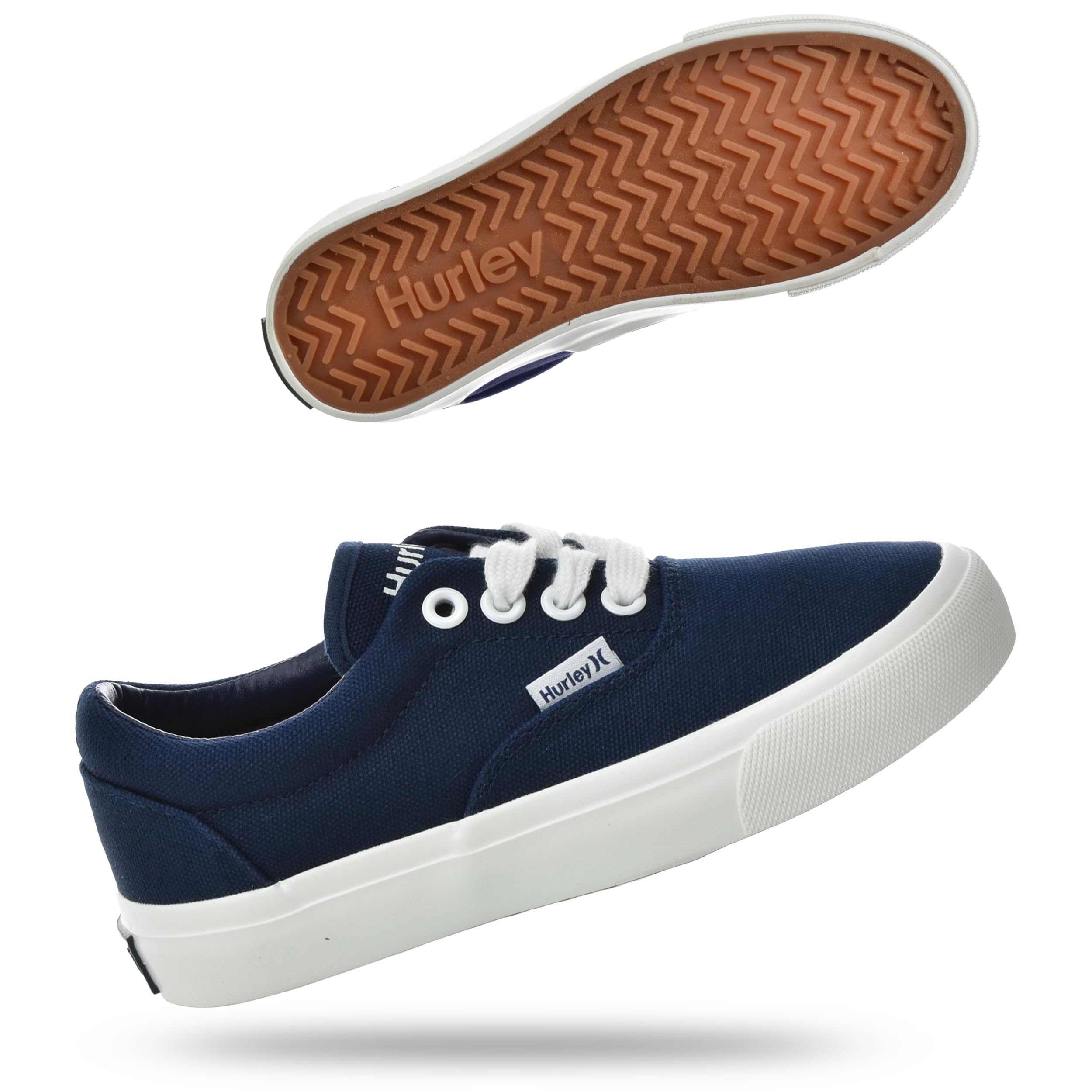 Hurley Marley Kids Lace Up Canvas Sneaker Athletic Sneakers for Boys Girls