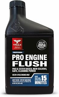 TRIAX Pro-Engine Flush - Oil-Based Flush - Engine Safe (16 oz - 473 ml) | 100% Engine Safe - Carbon &amp; Sludge Remover For Diesel and Gasoline Engines