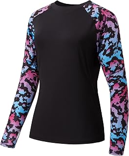 Bassdash - Camiseta de Manga Larga para Mujer con protección Solar UPF 50+ UV para Pesca, Senderismo, Rendimiento